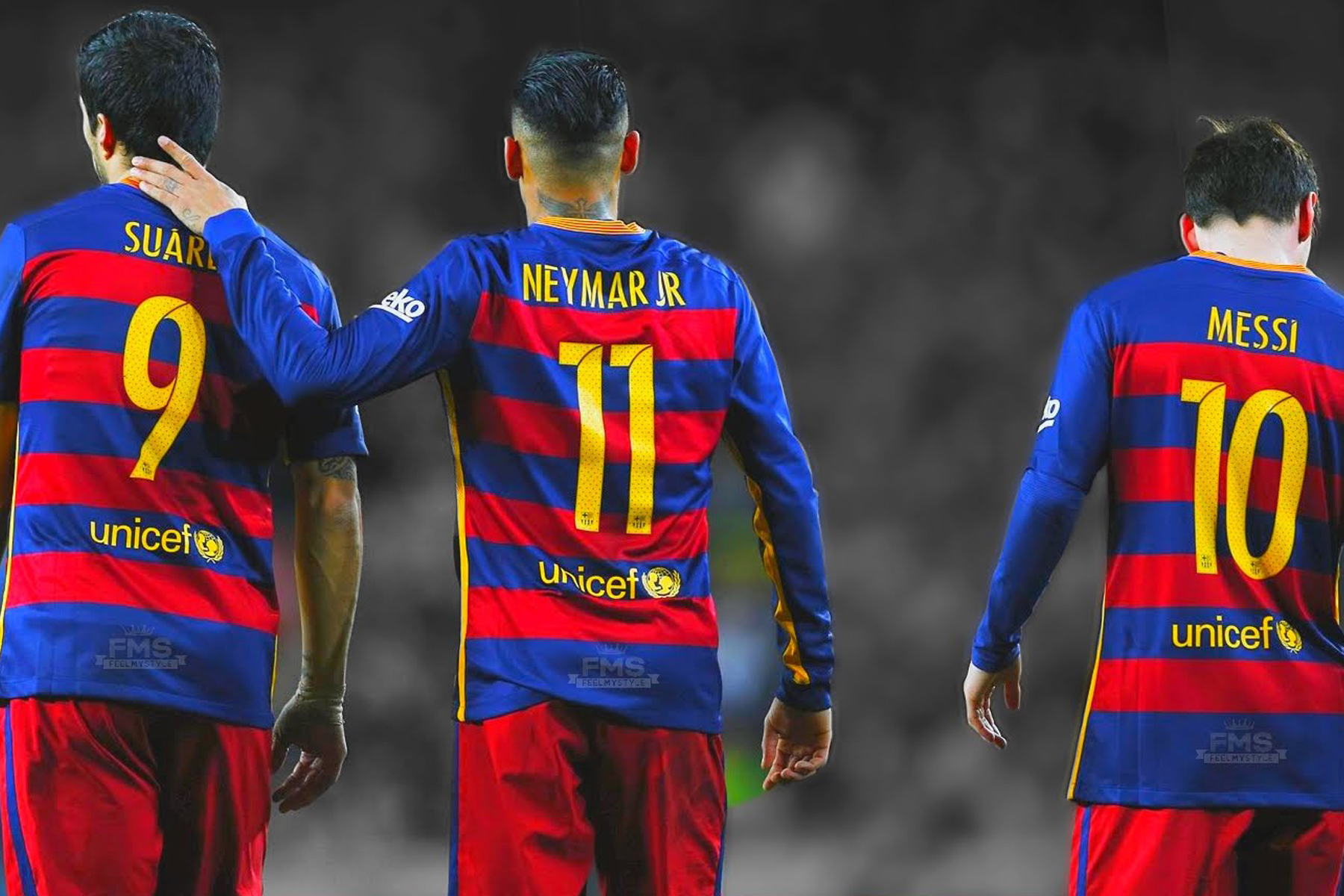 Jugadores del Barça se despiden de Neymar
