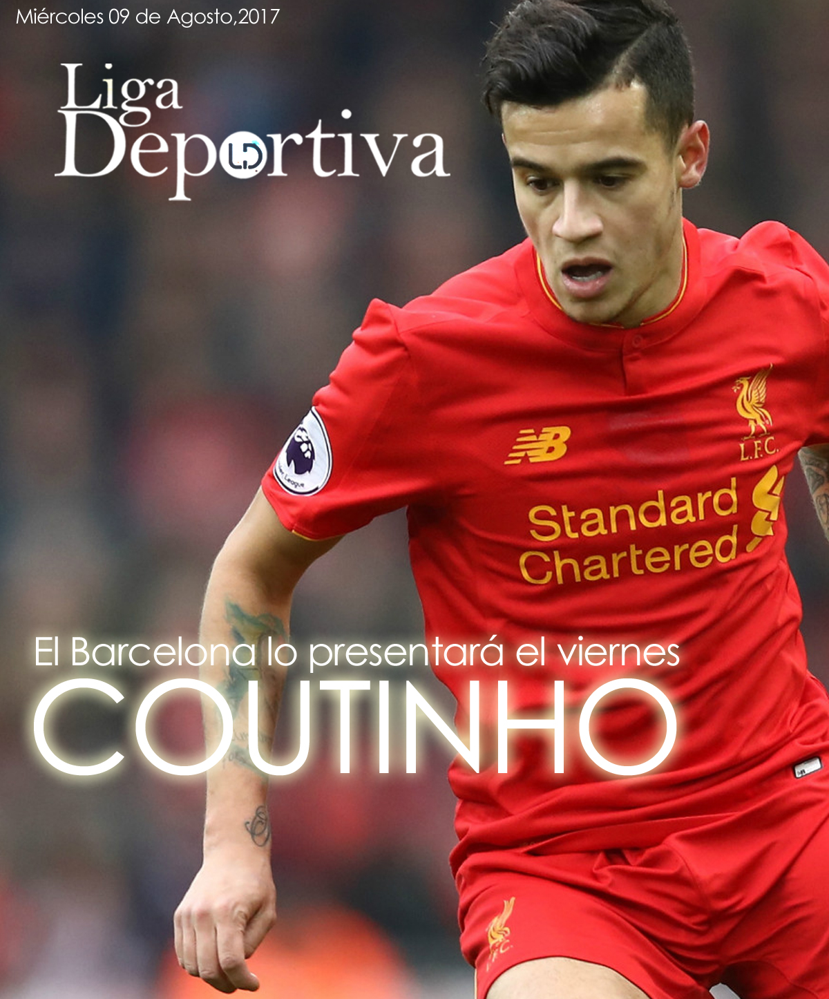 FC Barcelona presentará el viernes a Philippe Coutinho