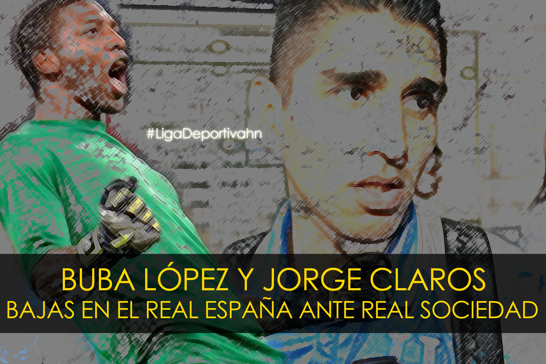 "Buba" López y Jorge Claros de baja ante el Real España y Real Sociedad 