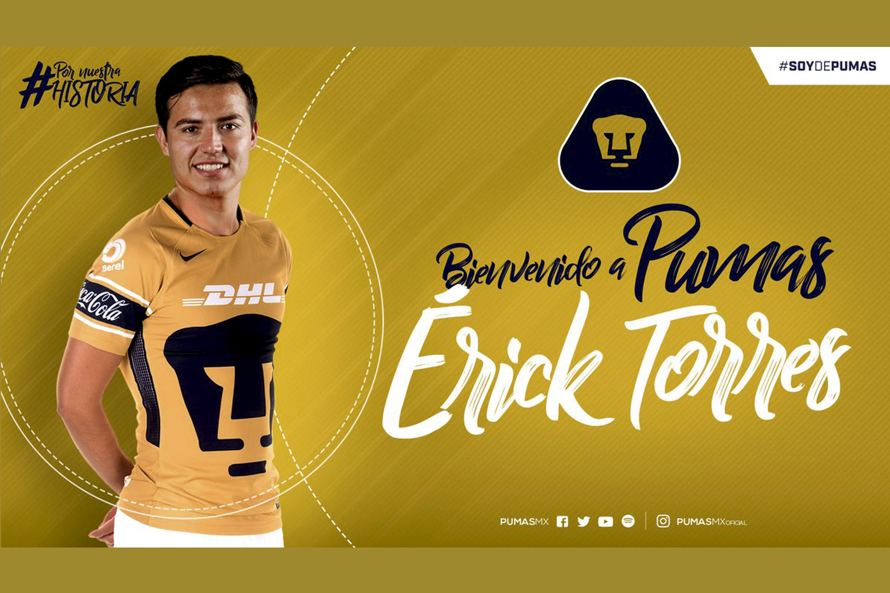 Pumas le da la bienvenida al “Cubo” Torres 