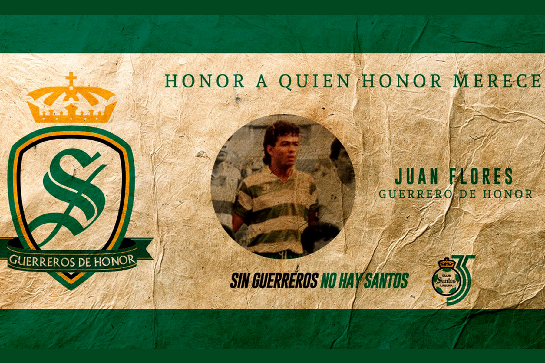 Santos Laguna rinde homenaje a Juan Flores 