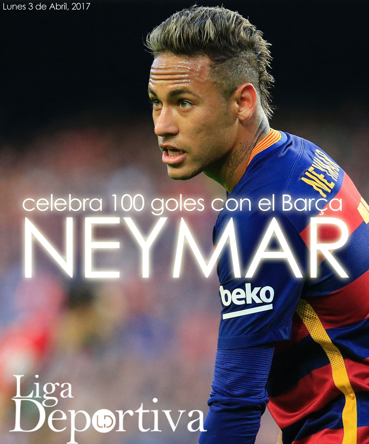 Neymar celebra 100 goles con el Barcelona